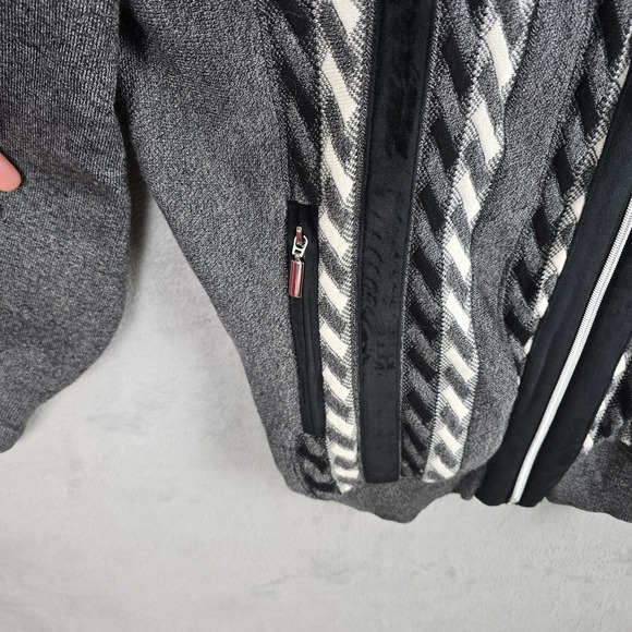 Stacy Adams Men's Gray Modern Cable Knit Jacquard Sweater Size 4XL Full Zip - Picture 3 of 11